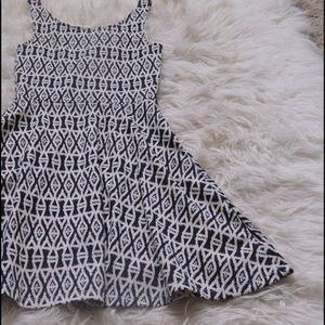 H&M DIVIDED dress blue and white